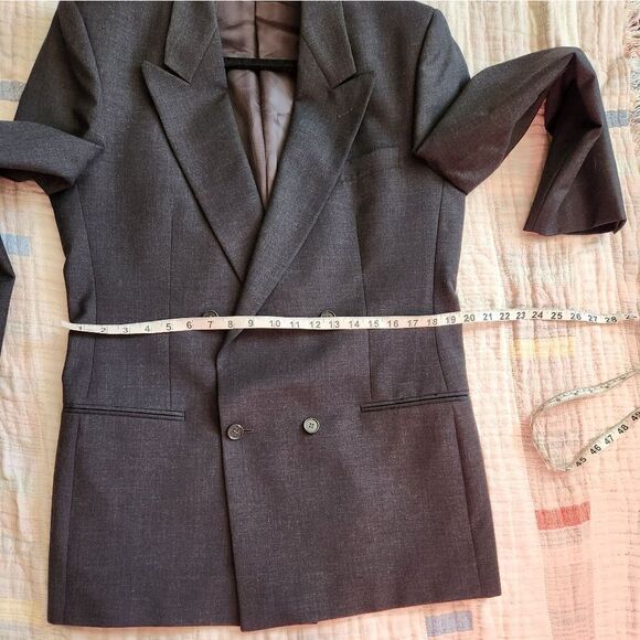 Vintage ZENIO collezione   double-breasted virgin wool blazer mens Sz 40L - Picture 5 of 13